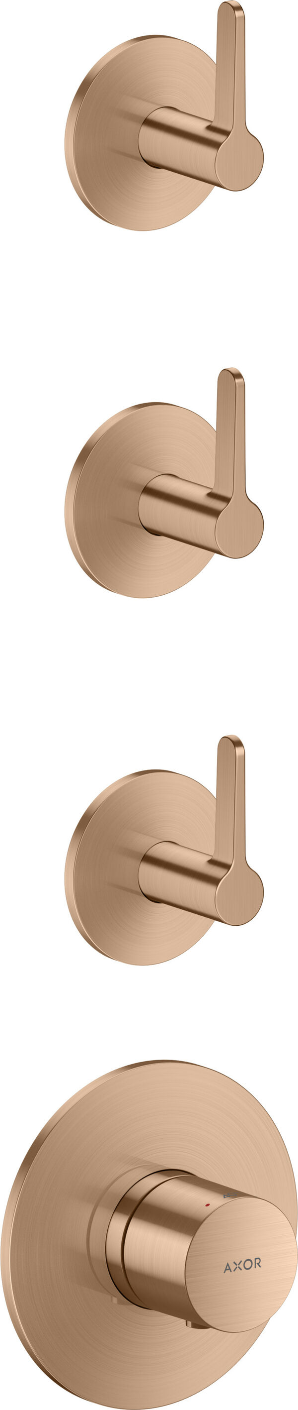 Syst&egrave;me de douche Axor One Brushed red gold image number 0