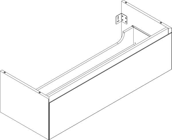 Armadio sottolavabo Alterna zero plus, larghezza 121,6 cm, altezza 35 cm, profondit&agrave; 48,2 cm, 1 image number 0