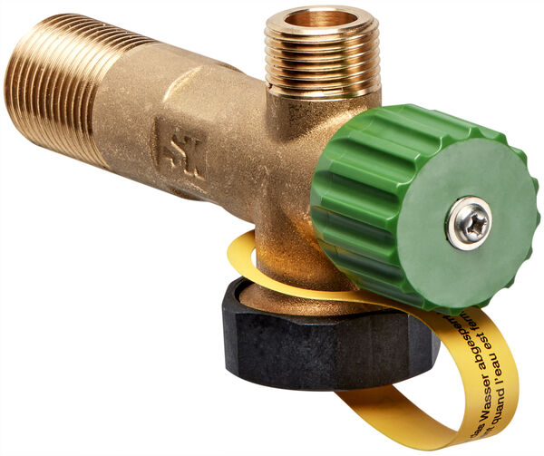 Robinet d'arr&ecirc;t double Simifix &frac12;", 45 mm Laiton image number 0