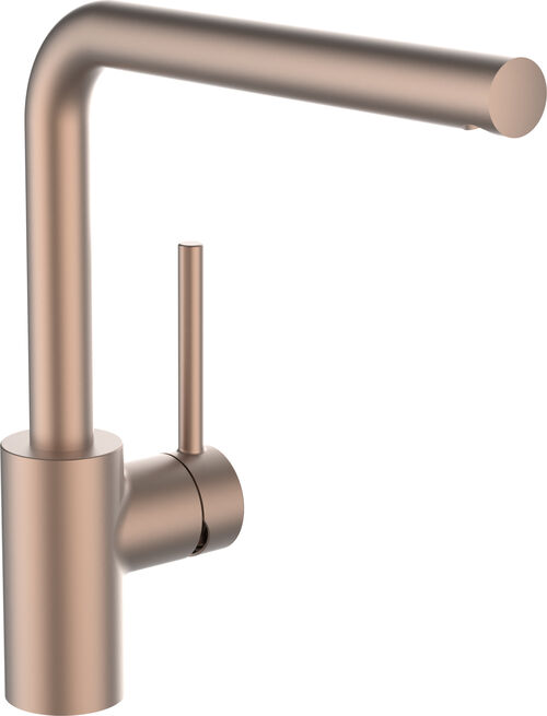 Spültischmischer Laufen Twinplus Edelstahl gebürstet PVD Rosegold