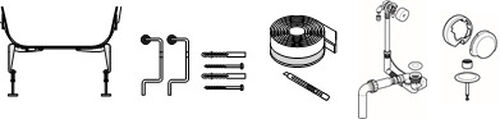 Set di montaggio per vasca da bagno Schmidlin Swiss Line