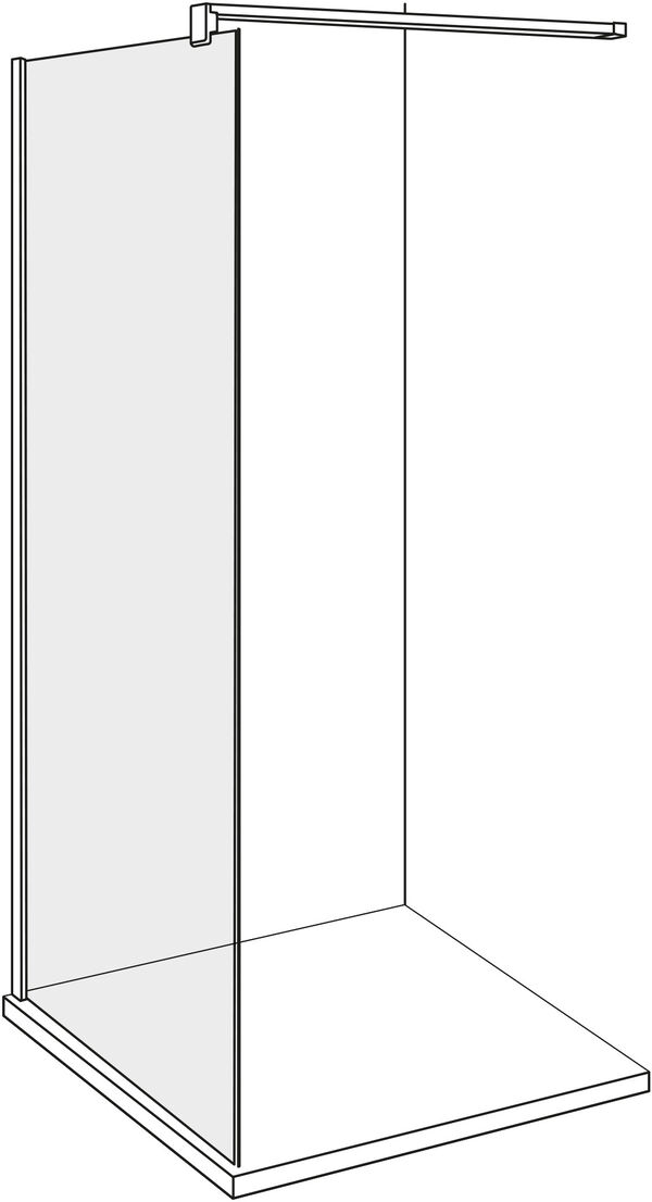 Freistehende Seitenwand Alterna lin.3 Finox Echtglas klar CareTec Pro image number 0