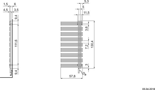 Radiateur de bain Zehnder Yucca Asym blanc image number 1