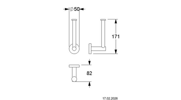 Porte-papier de r&eacute;serve Nosag Inoxcare Acier inoxydable brillant image number 1