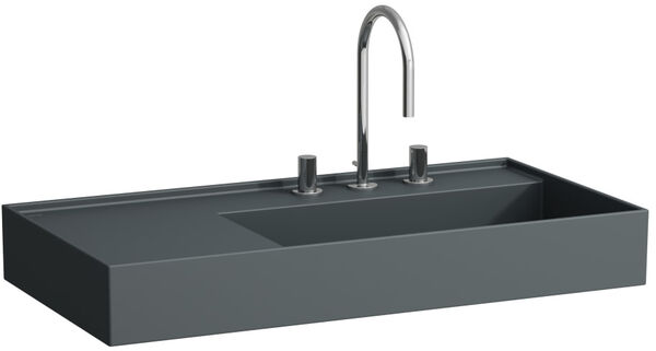 Auflegewaschtisch Laufen Kartell 90 x 46 cm Graphit matt image number 0