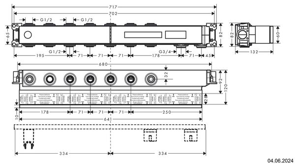 Einbaukörper Hansgrohe Rain Select ¾" image number 1