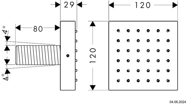 Module de douche-set de montage final Axor Starck Polished black chrom image number 1