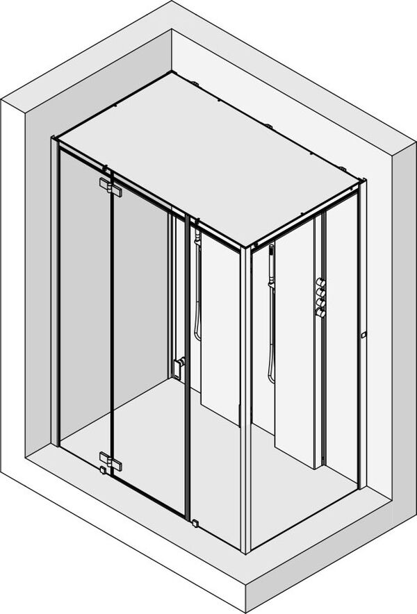 Doccia a vapore Hoesch Sense Perience angolo a sinistra 178 x 98 cm image number 0