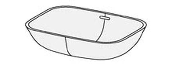Lavabo ad incasso Alterna Volta, 47 x 34,5 cm con troppopieno senza foro image number 0