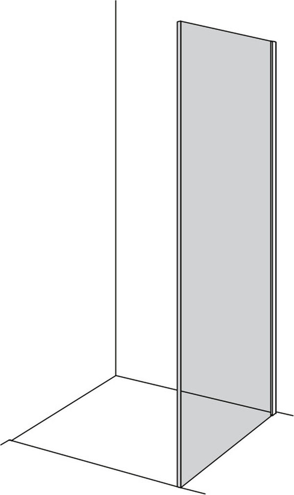 Freistehende Seitenwand Duscholux Air 2 Echtglas klar CareTec Pro image number 0