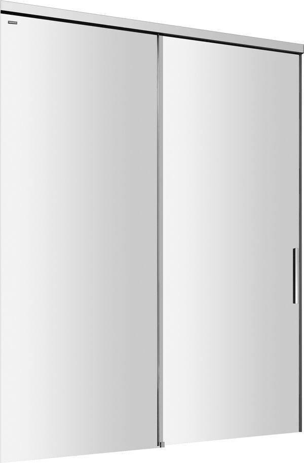Gleittüre Duscholux Viva silber hochglanzeloxiert Echtglas klar CareTec Pro image number 0