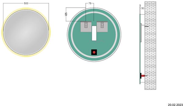 Miroir lumineux Euraspiegel Laurius LED couleur de lumière blanc neutre 4000 K image number 1