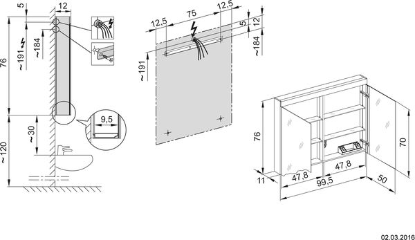 Spiegelschrank Schneider Pata LED weiss image number 1