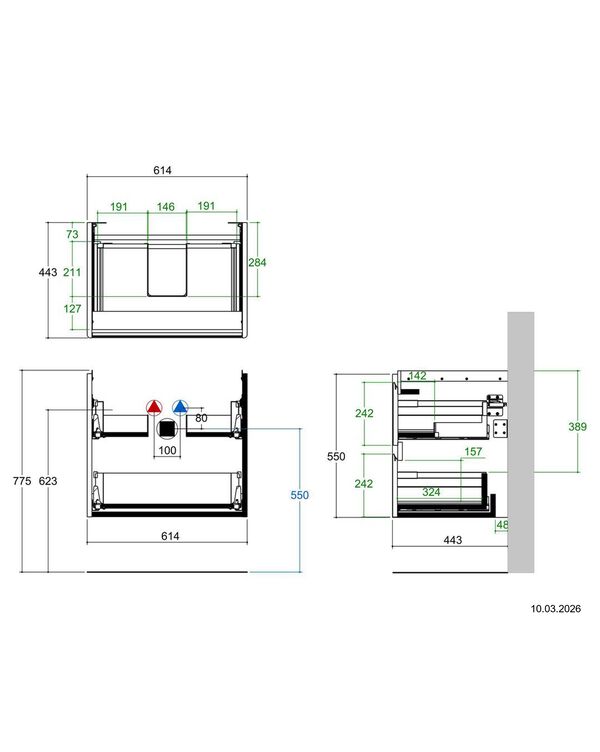 Meuble sous-lavabo Alterna pro S Light grey image number 3