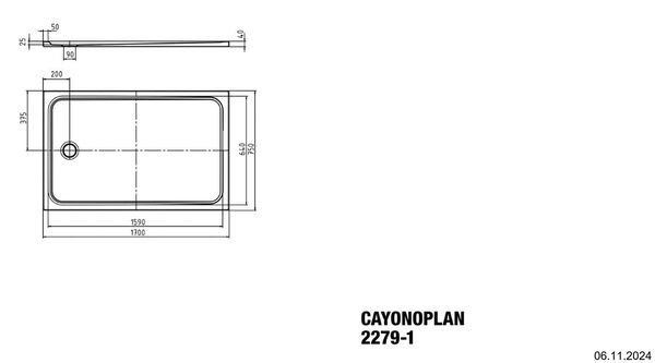 Receveur de douche Kaldewei Cayonoplan Blanc fond antidérapant Invisible Grip image number 1