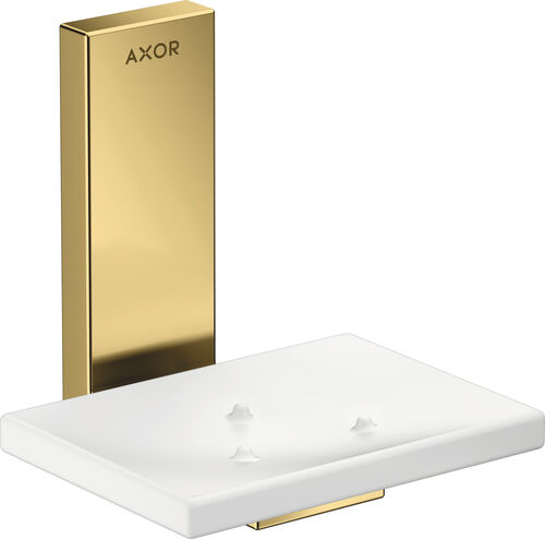 Portasapone Axor Universal Rectangular polished gold optic