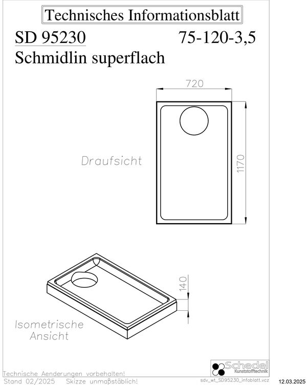 Duschenwannentr&auml;ger Schedel image number 1