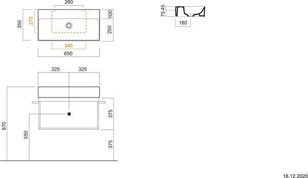 Waschtisch Alterna elena 65 x 35 cm weiss Cleaneffekt image number 1