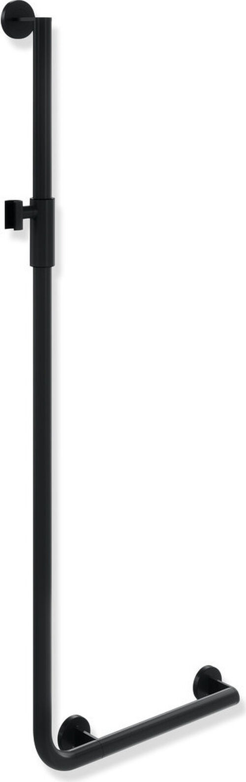 Barre d'appui d'angle Hewi 900 Noir mat Peint par poudrage