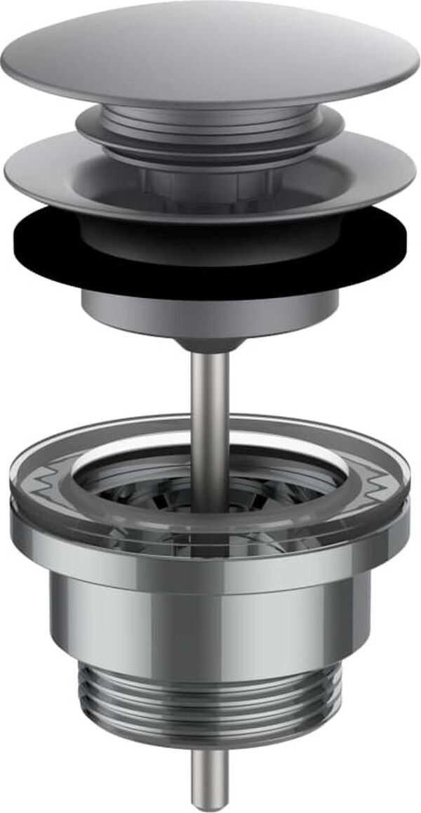 Soupape d'&eacute;coulement Laufen push-open 1&frac14;" Acier inoxydable mat PVD image number 0