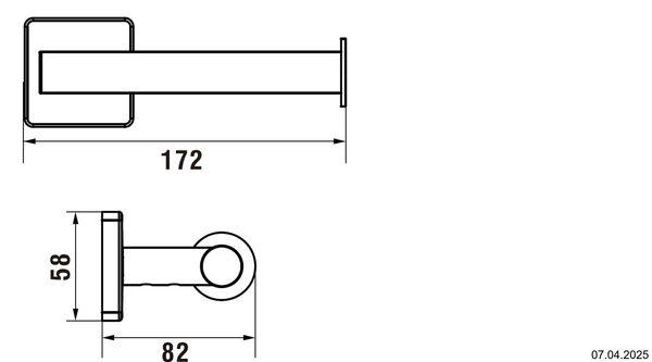 Porte-papier Laufen Niara S Acier inoxydable mat PVD image number 1