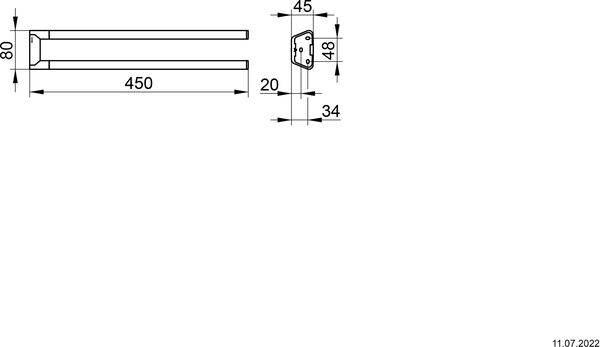 Porte-linge Keuco Collection Reva Chrom&eacute; image number 1