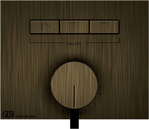 Duschsystem-Endmontageset Gessi HI-FI Mixer Aged bronze