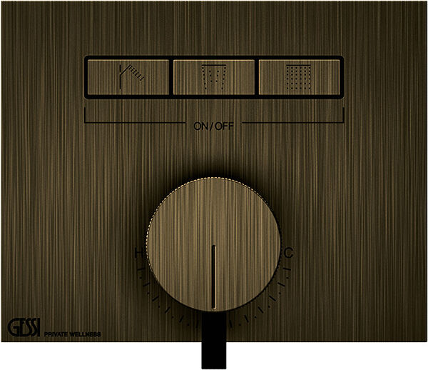 Duschsystem-Endmontageset Gessi HI-FI Mixer Aged bronze image number 0