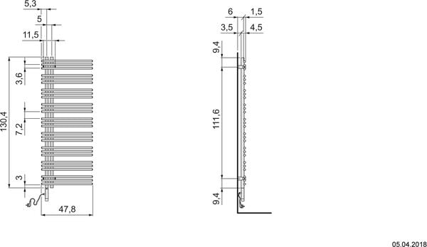 Radiateur de bain Zehnder Yucca Asym blanc image number 1