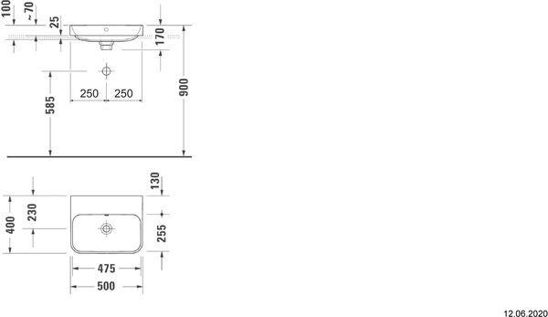 Auflegewaschtisch Duravit Happy D.2 Plus weiss image number 1