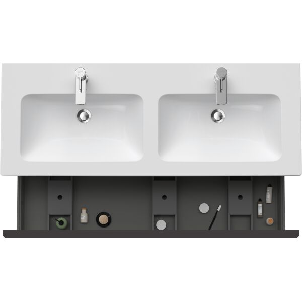 Meuble sous-lavabo Duravit D-Neo Gris béton mat image number 4