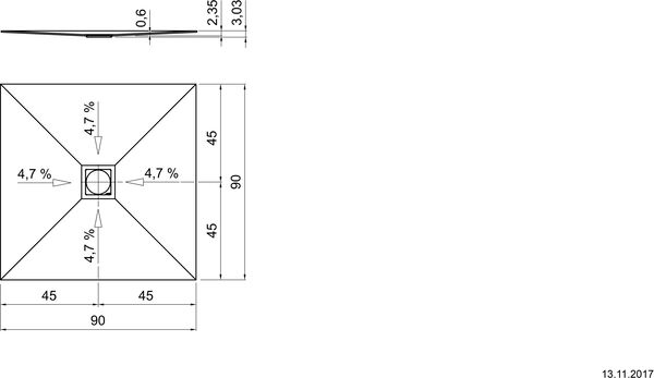 Duschboden-Fertigbelag Wedi Fundo Top Primo Z Weiss image number 1