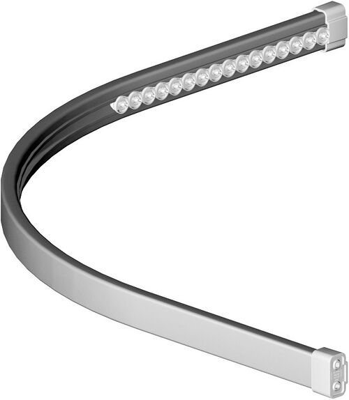 Duschenvorhangschiene Bodenschatz, Viertelkreis Weiss