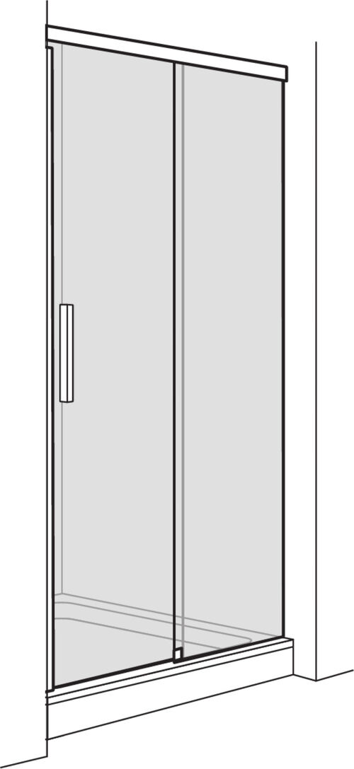 Porte coulissante Alterna liva Silber hochglanzeloxiert Verre clair