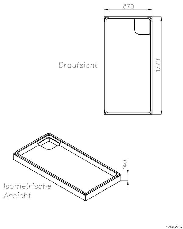 Support de receveur de douche Schedel image number 1