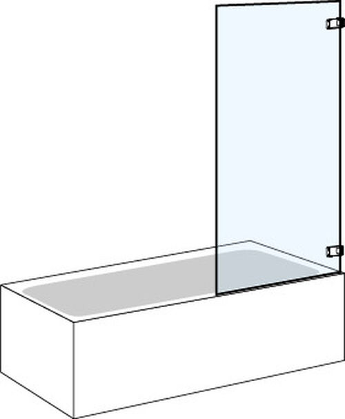 Pendeltüre Koralle S606 Plus schwarz matt Echtglas klar Duschguard