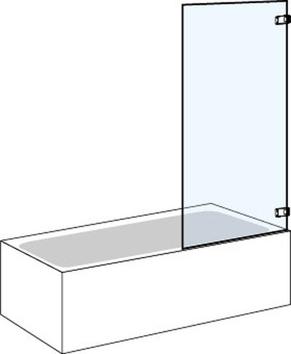 Pendeltüre Koralle S606 Plus schwarz matt Echtglas klar Duschguard image number 0