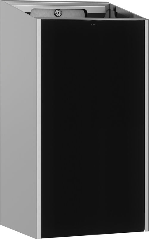 Abfallbeh&auml;lter KWC EXO 605 Schwarz Front ESG-Glas