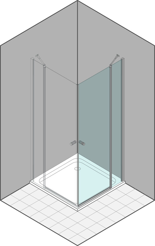 Pendeltüre Duka Multi-S 4000 new silbereloxiert Echtglas klar ProCare image number 0