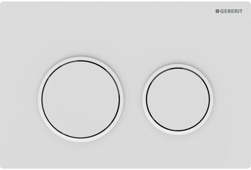 Bet&auml;tigungsplatte Geberit Omega20 round Weiss matt