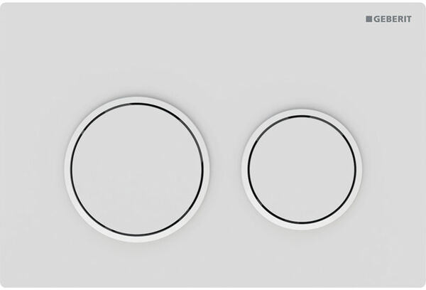 Bet&auml;tigungsplatte Geberit Omega20 round Weiss matt image number 0