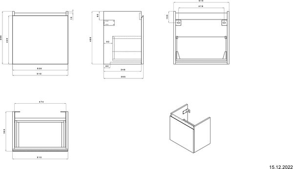 Meuble sous-lavabo Alterna pro S light grey image number 1