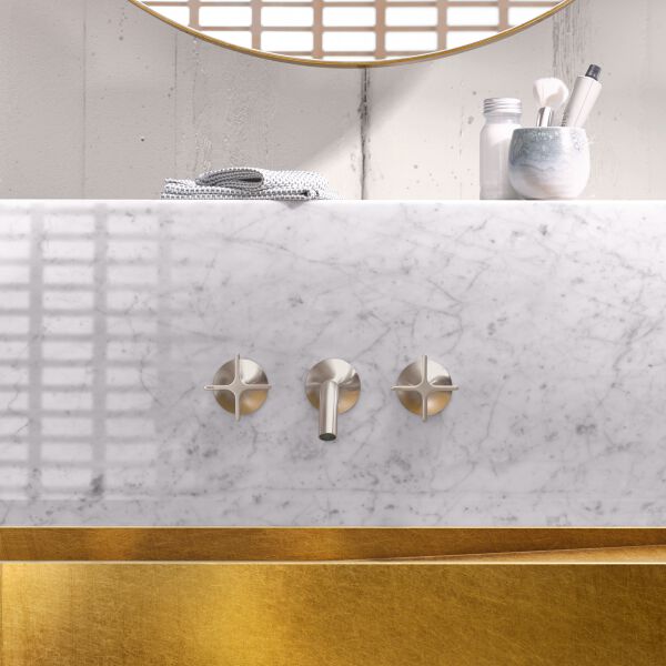 Wandbatterie-Endmontageset Dornbracht Vaia Champagne geb&uuml;rstet image number 2