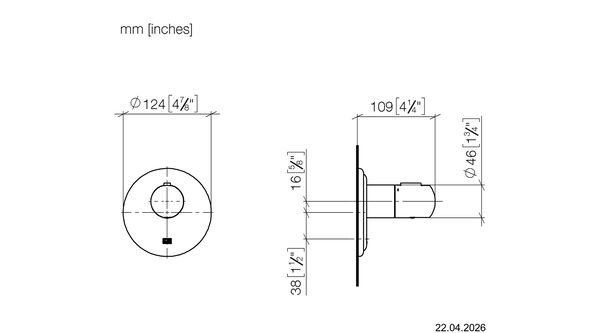 Thermostat-Endmontageset Dornbracht Madison X-Tool &frac34;" Messing image number 1