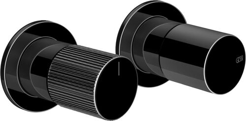 Miscelatore bagno / doccia-set di montaggio finale Gessi Habito Black metal Rigato