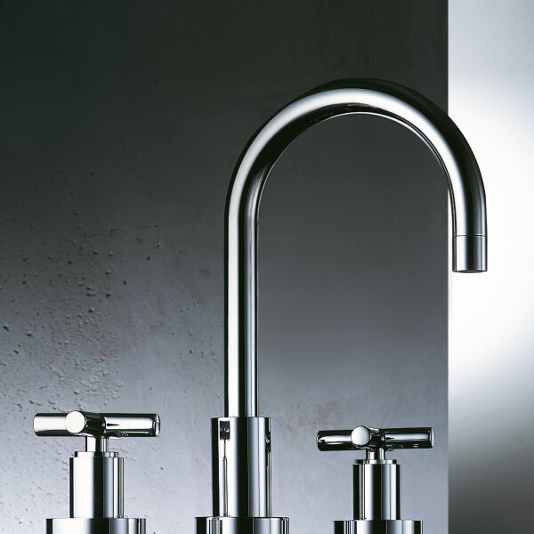 Dreilochbatterie Dornbracht Tara. Dark Chrome image number 1