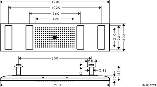 Duschsystem Axor ShowerHeaven Verchromt image number 1