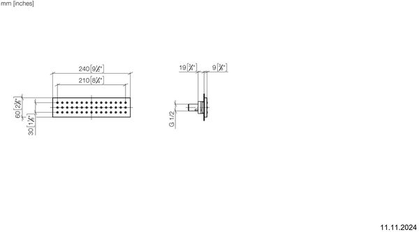 Seitenbrause Dornbracht Water Bar UP Dark chrome image number 4