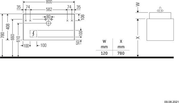 Meuble sous-lavabo Duravit White Tulip Blanc brillant image number 1