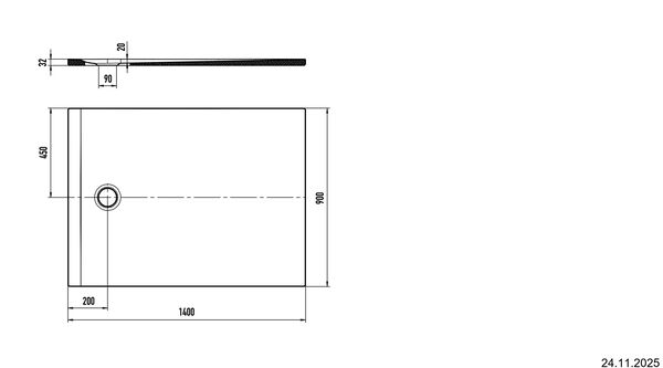 Duschwanne Kaldewei Calima Schwarz matt Gleitschutz Invisible Grip image number 1
